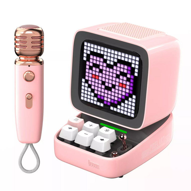 Divoom Ditoo Karaoke Bluetooth Speaker with Wireless MIC, FM and MicroSD