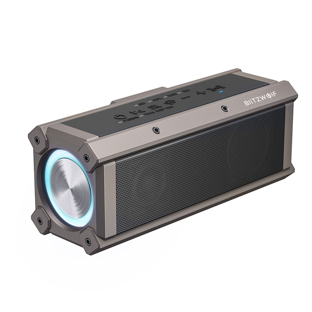 BlitzWolf BW-WA3/WA5 100W bluetooth Speaker Portable Speakers Quad Drivers Dual Diaphragm Deep Bass RGB Light TWS 5000mAh Outdoors Wireless Speaker